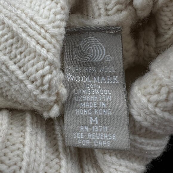 Vintage 100% Lambswool Fair Isle Scandinavian Turtleneck Sweater Knit Old Money - Picture 6 of 9